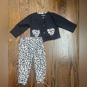 Bundles baby girl set long sleeve top/ pants Sz. 6-9 mo